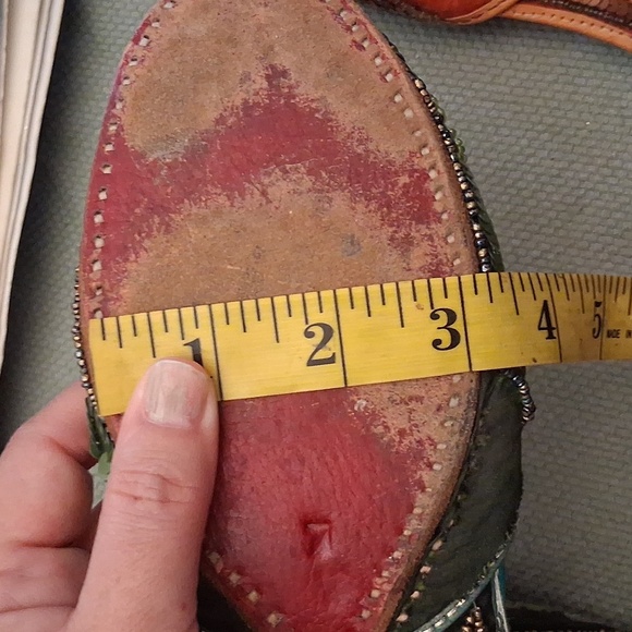 Embroidered Green Women's Flats India Size 7 Sequins - Picture 12 of 13